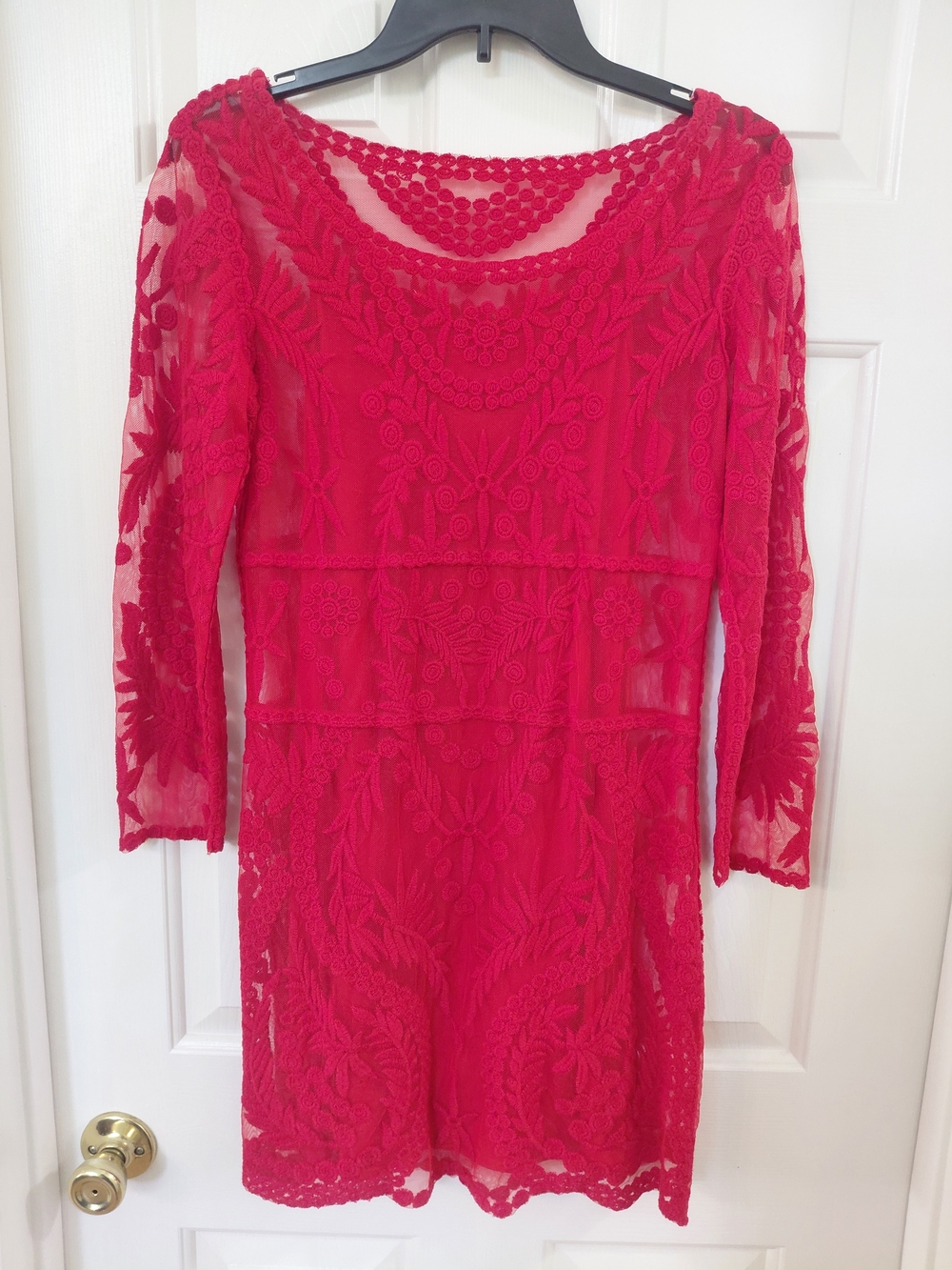 Express Red Lace Sheath Dress - Women
